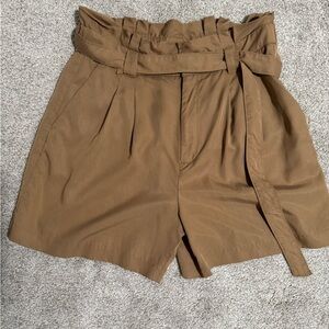 Banana Republic Tan Paperbag Waist Shorts
